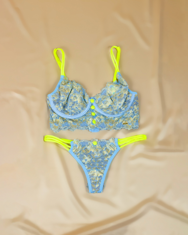 SET TEZZA AZUL/LIMA