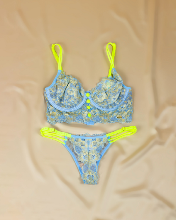 SET TEZZA AZUL/LIMA